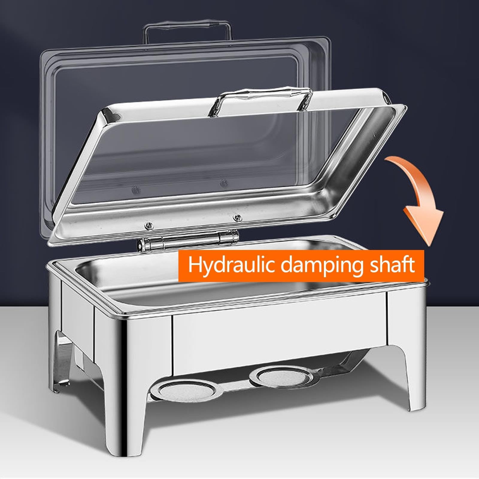 Scaldavivande per Buffet in Acciaio Inox con Coperchio Visibile Buffet