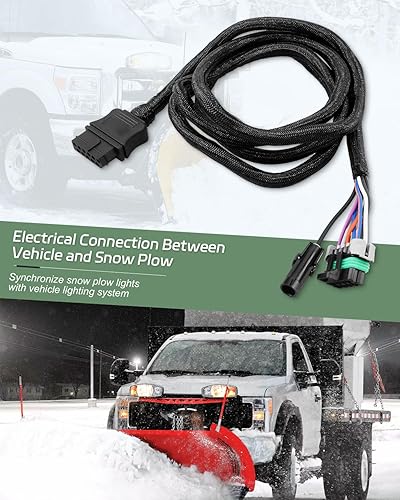 Miniatura 4 de LANDSIN Arnés de cableado de luz para quitanieves de 11 pines, arnés de cableado de luz lateral para vehículo Western SnowEx Plows Fisher Blizzard
