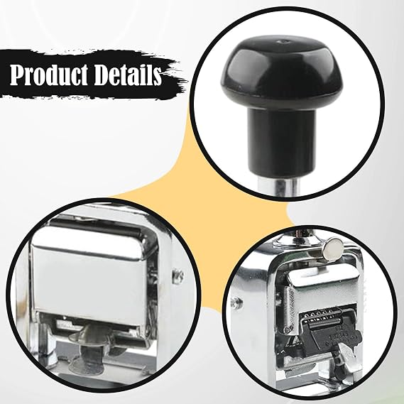 Automatic Numbering Machine Auto Number Stamp Numerator Machine Jump Numberer Self Stamping Seal with Iron Casing and Rubber Handle Suitable for Schoo