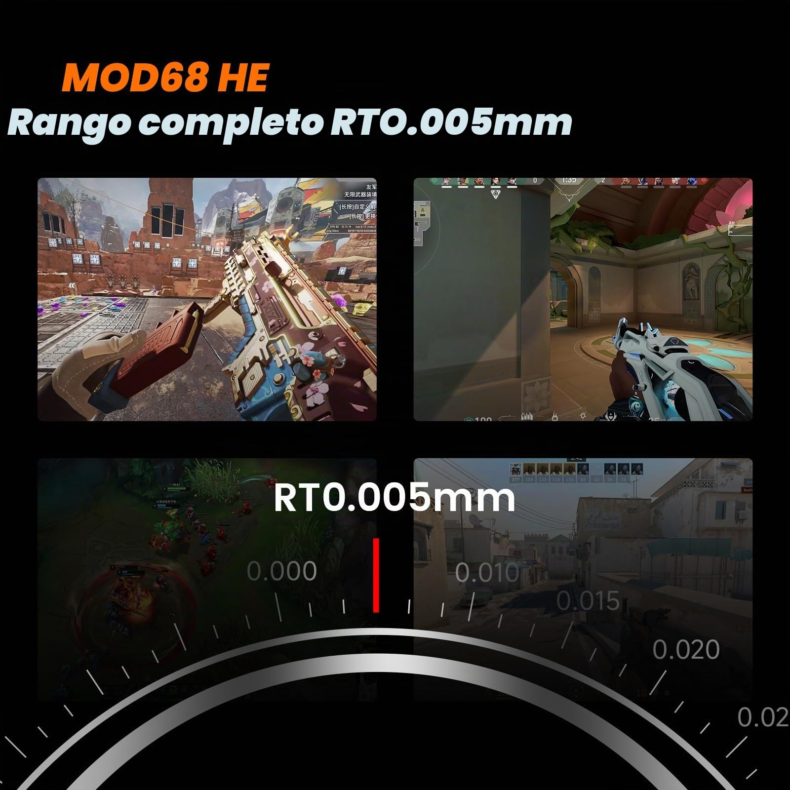 Akko MOD68 HE Teclado 65% AZERTY Switch Magnético 8K CNC | Teclado Gaming Cableado Rapid Trigger, Switch AstroAim, RT0.005mm, 65% ISO-FR AZERTY Gaming/Trabajo
