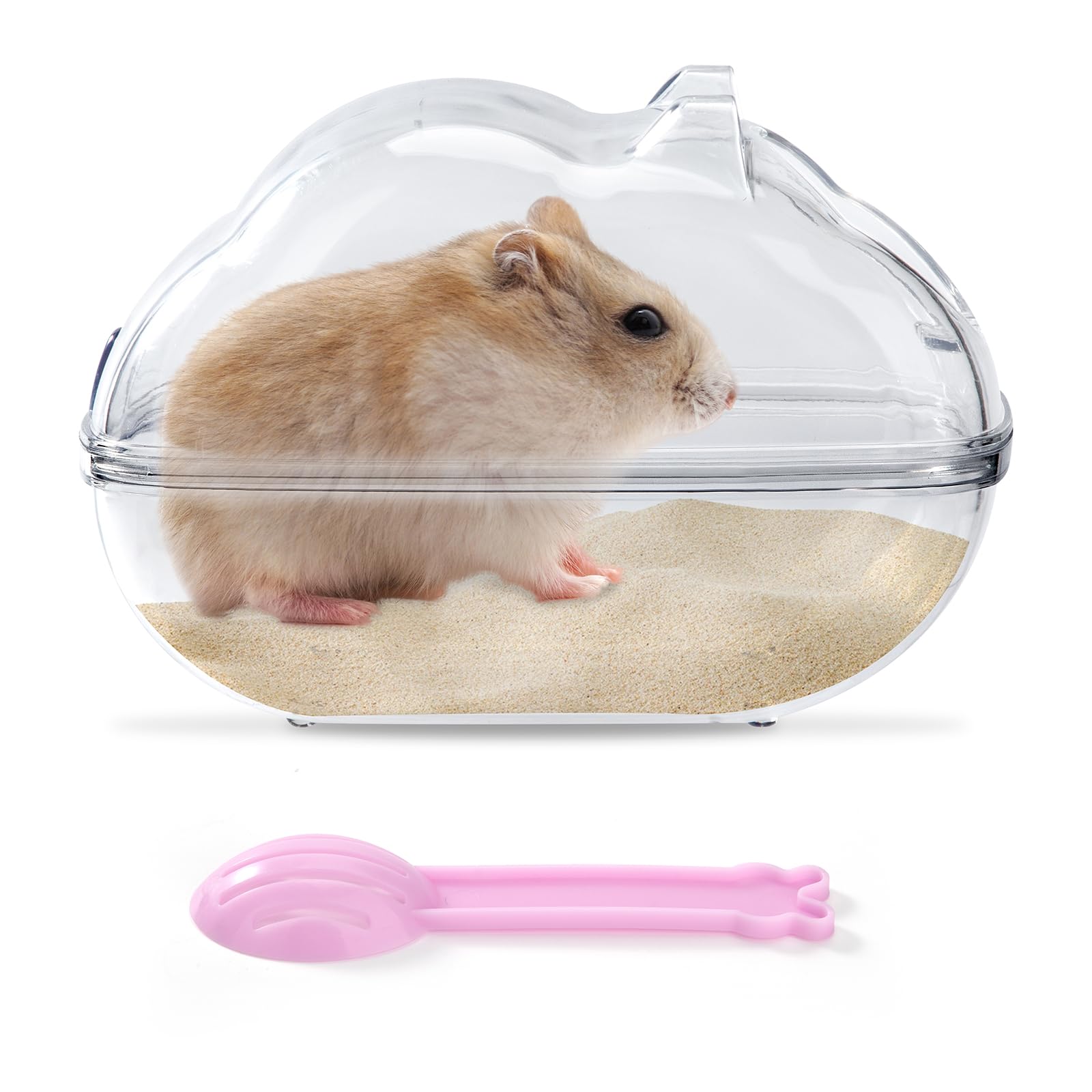 Vaschetta Per Bagno Di Sabbia Per Criceti - Trasparente, Facile Da Pulire, Per Piccoli Animali