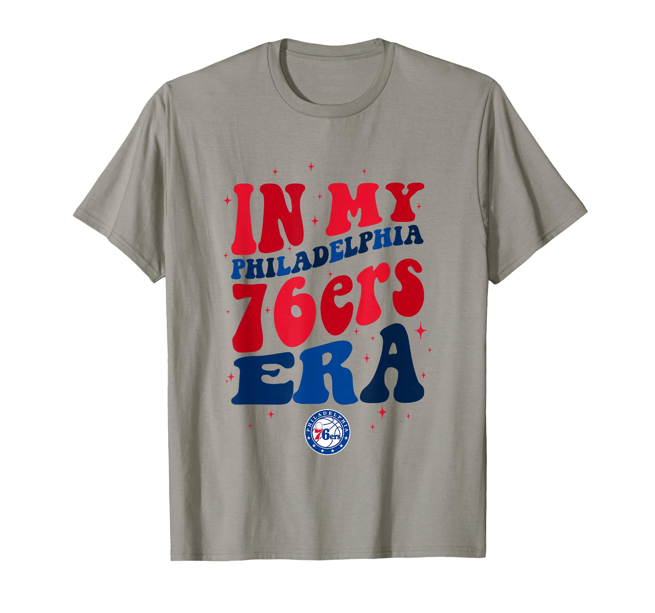 NBA in My Philadelphia 76ers Era Retro Wave Logo T-Shirt