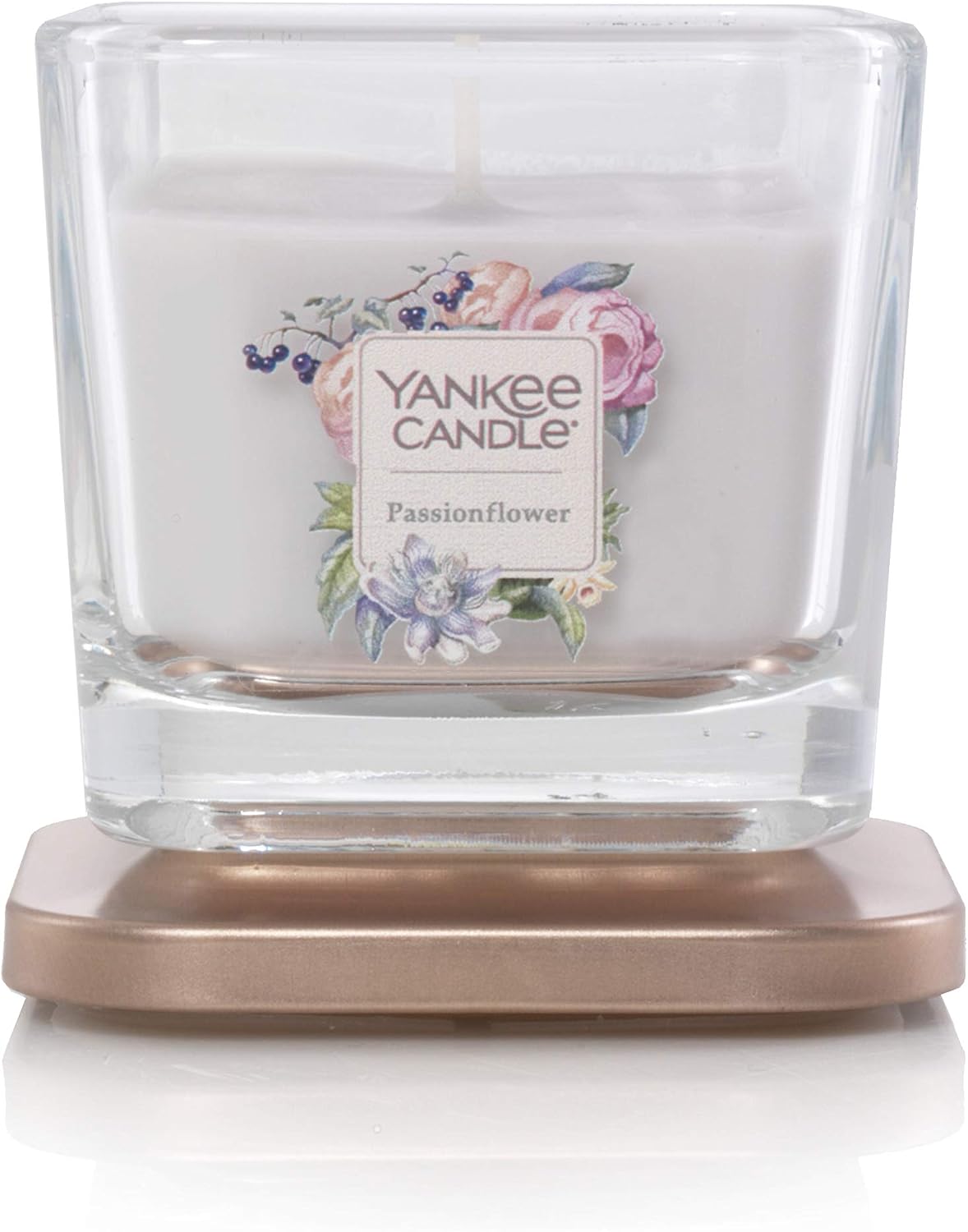 Yankee Candle Elevation Collection with Platform Lid Passionflower Scented Candle, Small 1-Wick, 28 Hour Burn Time