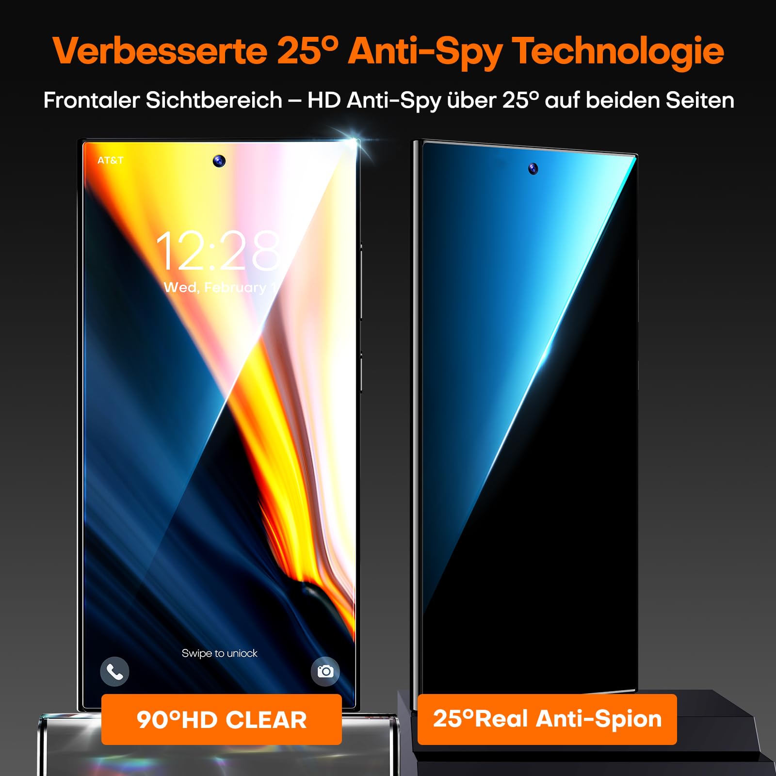 LϟK für Samsung Galaxy S24 Ultra für Schutzfolie Sichtschutz mit 2 Stück Anti-Peeping Schutzfolie, [Auto-Installation] Kratzfest für Samsung S24 Ultra Schutzfoile, 0 Staub & Blasen, Anti-Fingerabdruck