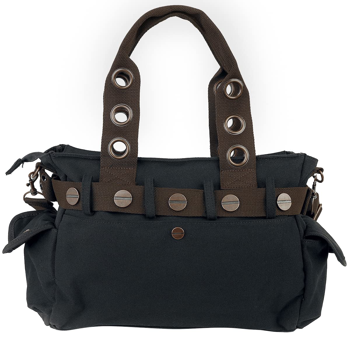 Banned Alternative Black Brown Key Bag Unisex Umhängetasche schwarz Gothic