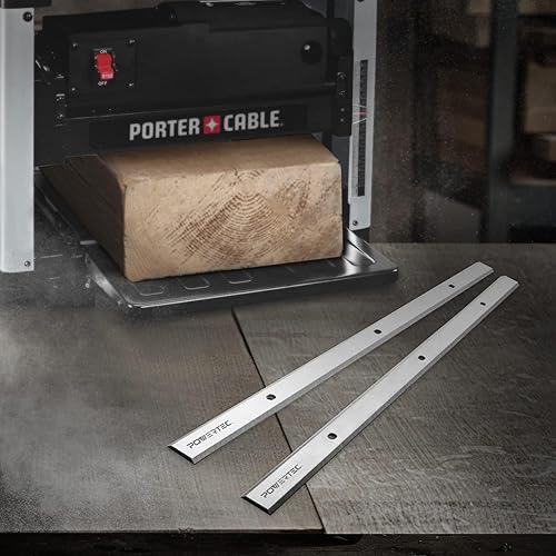 Miniatura 6 de POWERTEC Cuchillas cepilladoras de 12-1/2 pulgadas para cepillo Porter Cable PC305TP, repuesto para cuchillos cepilladores PC22562, juego de 2