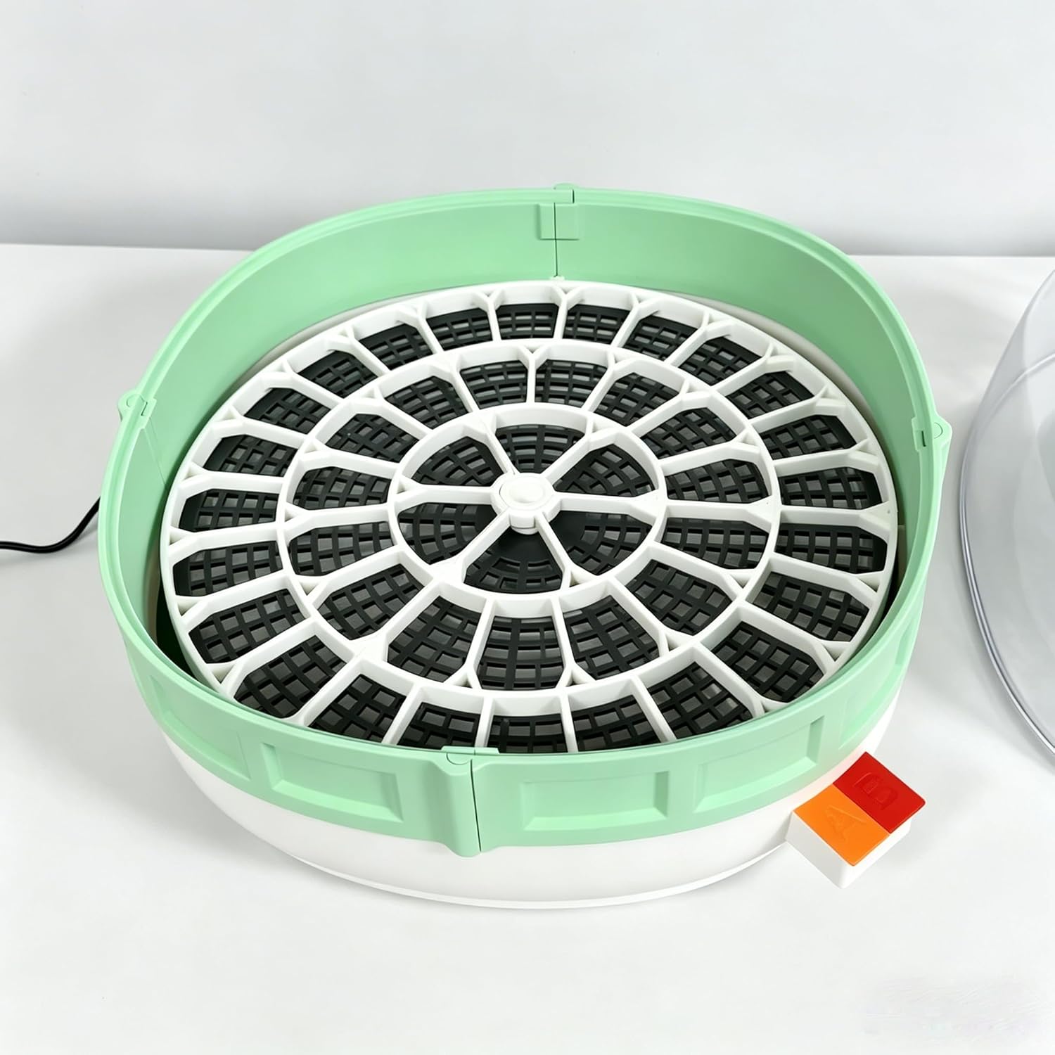 1.5" Lid Raiser for Nurture Right 360 Incubator – Height Extension Ring for Larger Eggs, Snap-Fit 4-Piece Lid Spacer for Improved Hatch Space (Orange)