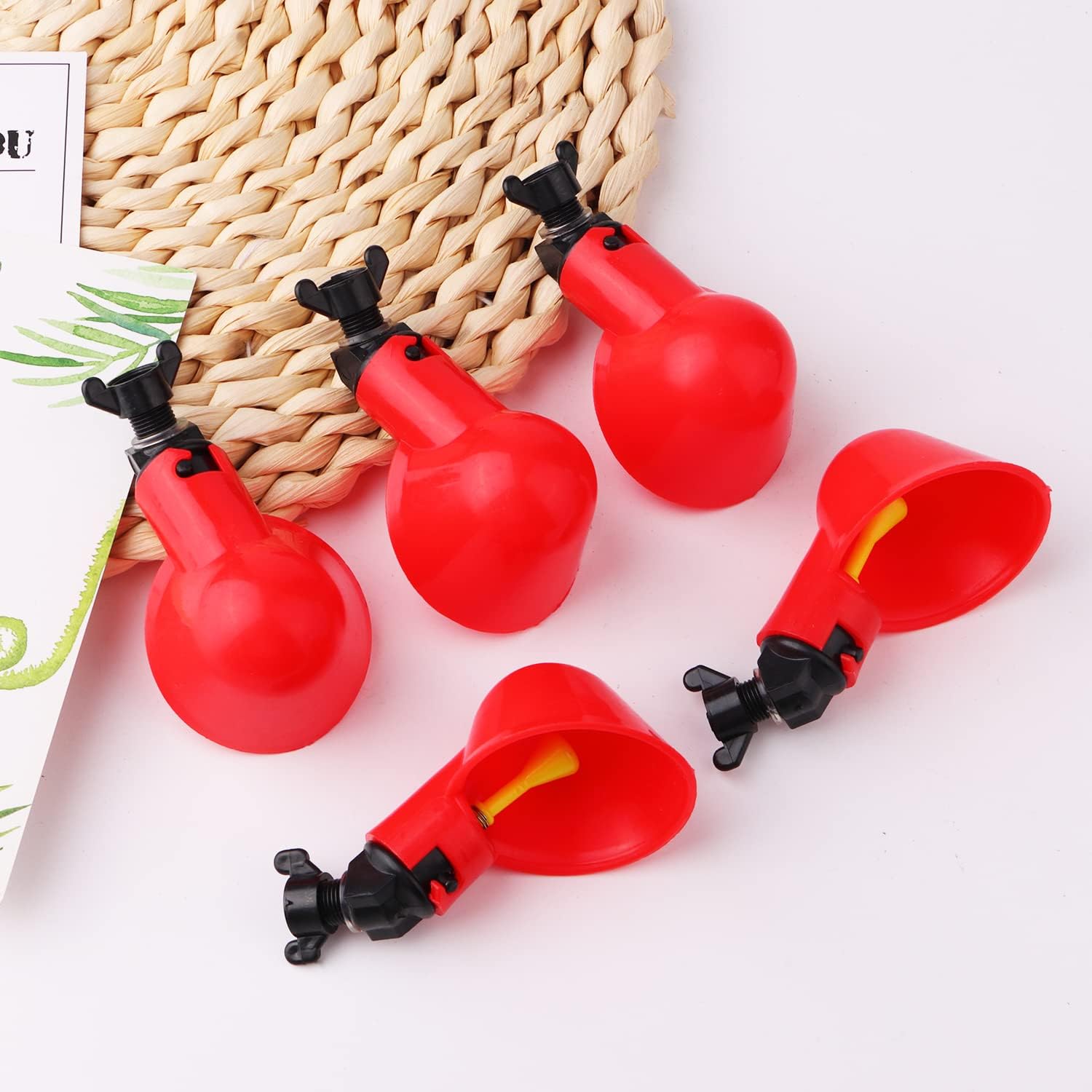 sansheng Chicken Water Cups,Poultry Water Cups with Drill Bit,Automatic Poultry Waterer for DIY Poultry Quail Duck Chicken Bird Drinker(12 Pack) : Everything Else