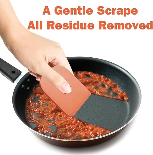 Miniatura 4 de Rascador de cacerola, 5 piezas de plástico raspador de ollas, raspador de ollas antiarañazos para limpieza de hierro fundido, limpieza de ollas y