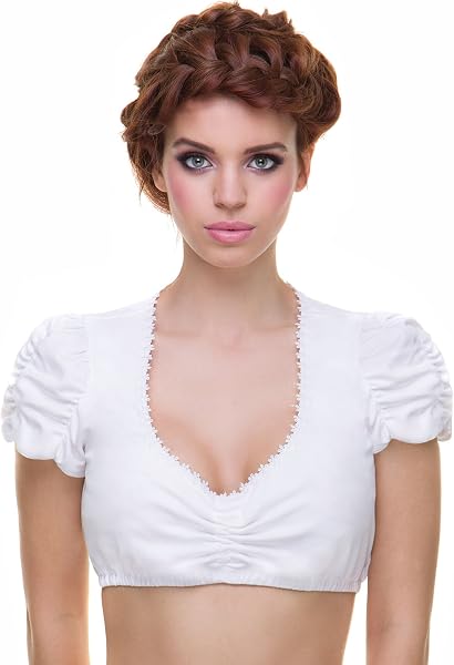 Almbock Dirndlbluse weiß und schwarz - Made in Germany Dirndlblusen in vielen Modellen - Dirndl Blusen von Gr. 34-44 - 5