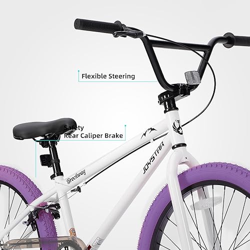 Miniatura 4 de JOYSTAR Brockway Freestyle - Bicicletas BMX para niños de 20 pulgadas y 24 pulgadas, bicicletas para niños de 6 a 14 años y ciclistas de nivel