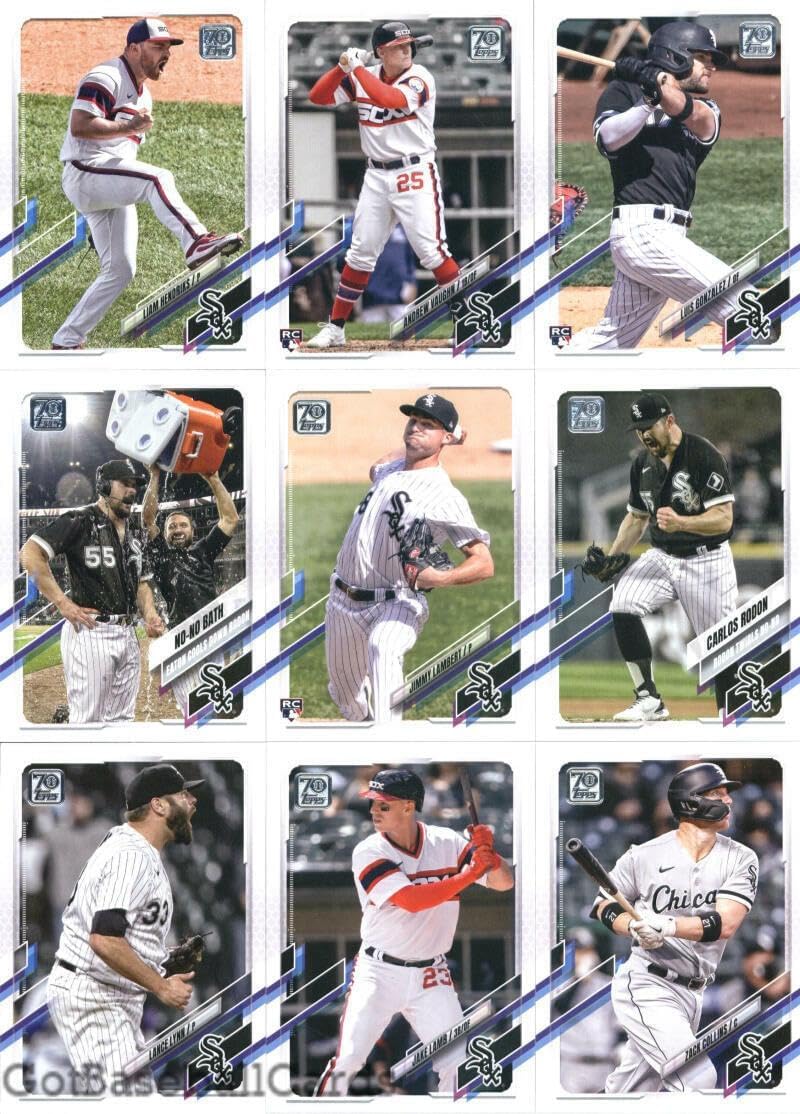 2021 Topps Master (Series 1, 2, Update) Chicago Sox Team Set of 43 Cards - Baseball Cards