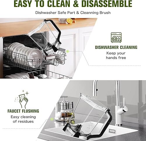 Miniatura 4 de Bompro Blender Parts - Juego de cuchillas para tapa de jarra de 72 onzas (9 tazas) para Ninja Blender (nuevo modelo) BL610 BL610BRN BL610C BL710WM