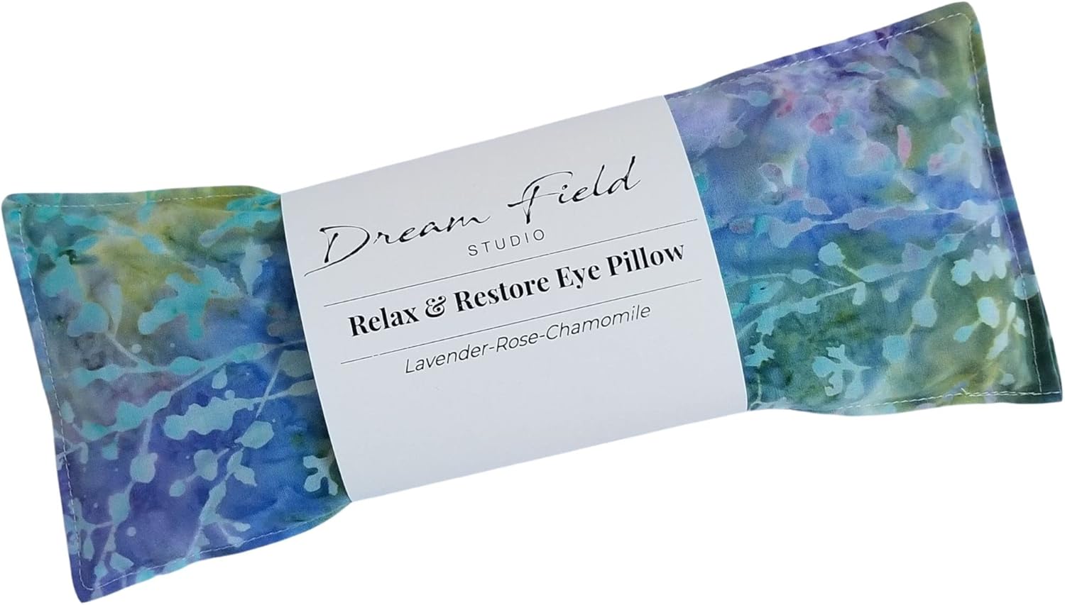 Handmade Organic Lavender Eye Pillow for Relaxation – Sleep Aromatherapy, Flaxseed Eye Mask – Batik Cotton Pillow - Pastel Batik Undersea