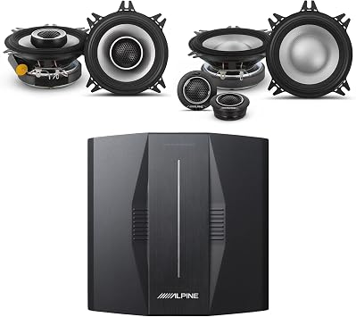 Alpine PXE-C80-88 8-Channel DSP Amp Bundle with 4 in Speakers