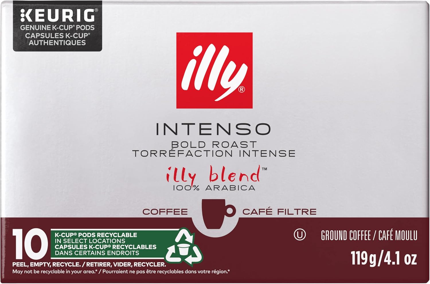 illy Coffee, Intense & Robust, Intenso Dark Roast Coffee KCups, Made