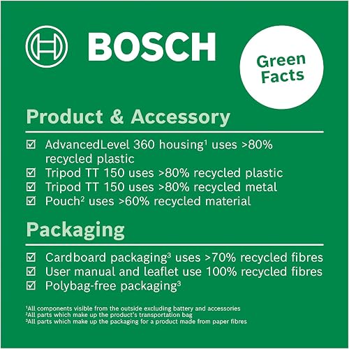 Bosch Laser lignes AdvancedLevel 360 avec trépied premium (3 laser lignes avec laser à 360° pour un alignement dans toute une pièce, dans boîte carton) - 2