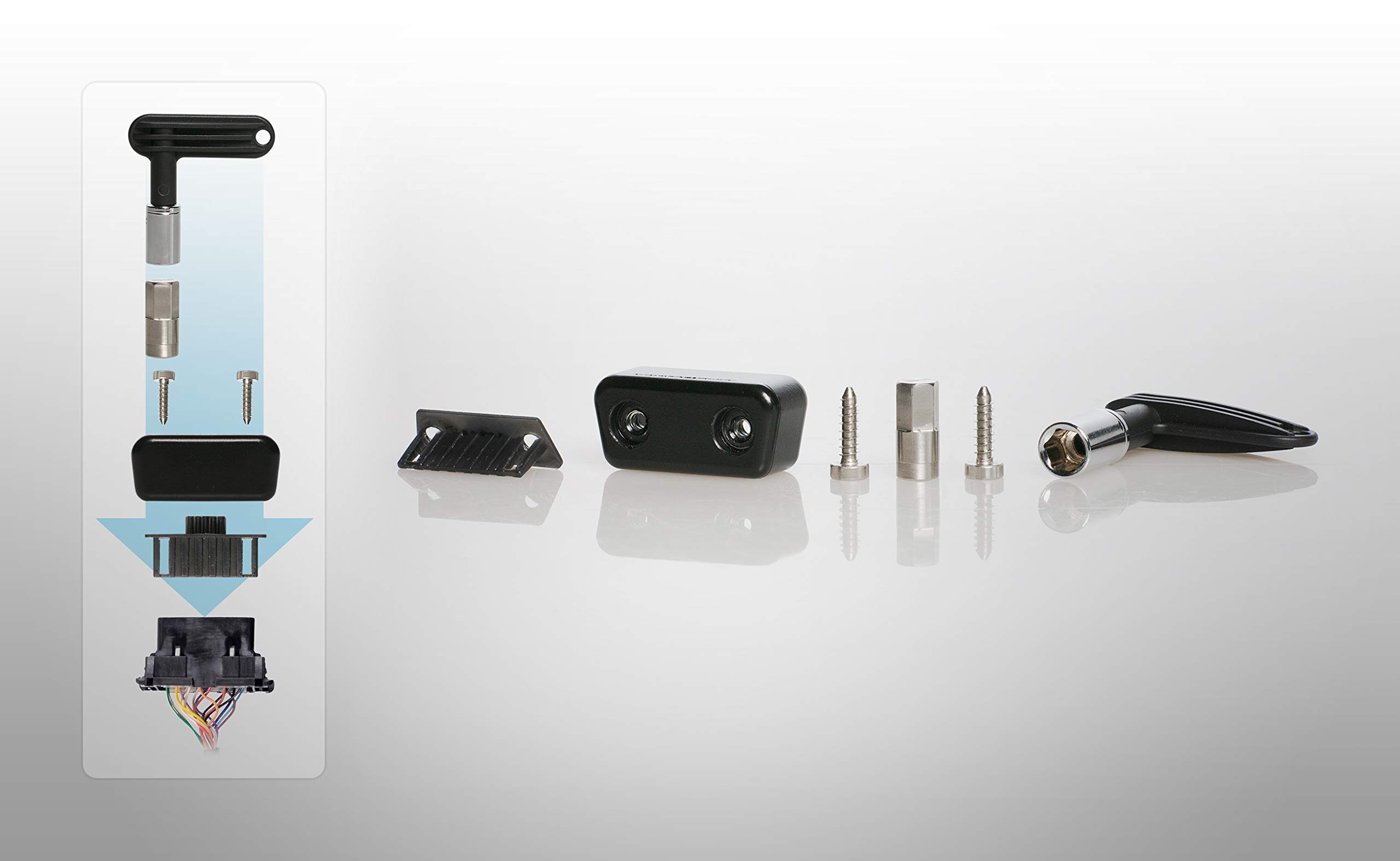 Bi - Protector antirrobo inmovilizador para conector OBD, cubierta para interfaz OBD