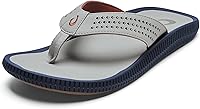 OluKai Ulele Men's Water-Resistant Flip Flops: Arch Support Beach Sandals, Lightweight Durable Grip for All-Day Comfort