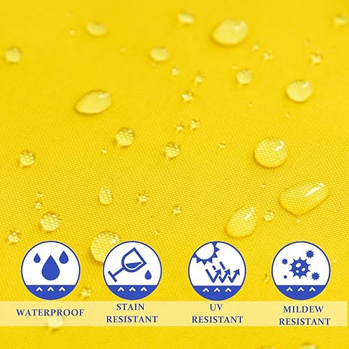 Miniatura 2 de Juego de 4 fundas de almohada amarillas para exteriores, impermeables, cuadradas, modernas, para patio, sofá, banco, fundas de almohada resistentes