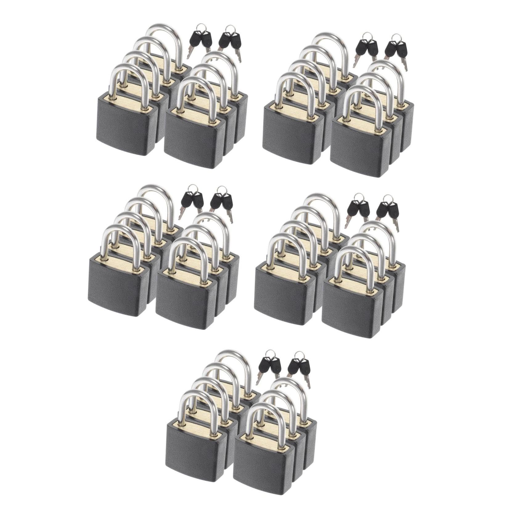 COLLBATH 5 Set Piccolo Lucchetto Per Valigia Serrature Per Bagagli Valigia Zaino Piccoli Lucchetti Per Valigie Lucchetti Per Bagagli Serrature Con Chiavi Acciaio Black 7 Pezzi * 5