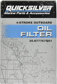 Quicksilver 877767Q01 Oil Filter for Verado Inline 4-Cylinder 135-200hp Outboards