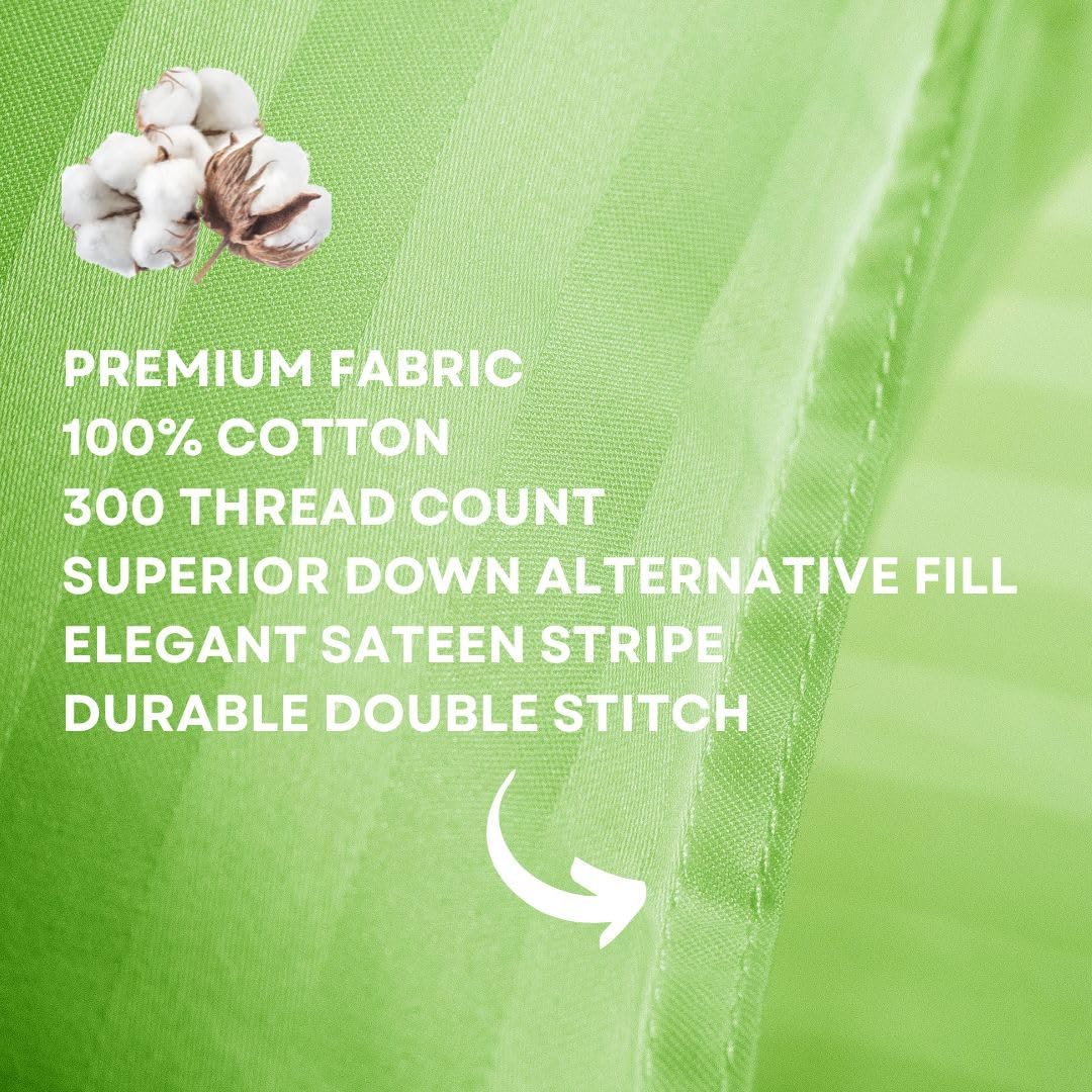 kinder Fluff Children Pillows 2X–Certified Hypoallergenic Award Winning Baby Pillow (no Pillowcase Needed) 300TC Pure Cotton Shell and Down Alternative Fill. Toddler Bedding Kids Pillow 7+ Green