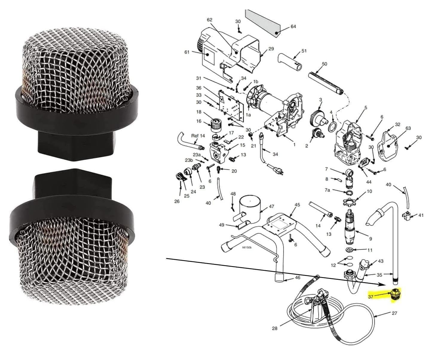 246385 Hose Inlet Strainer Filter Inlet Suction Strainer