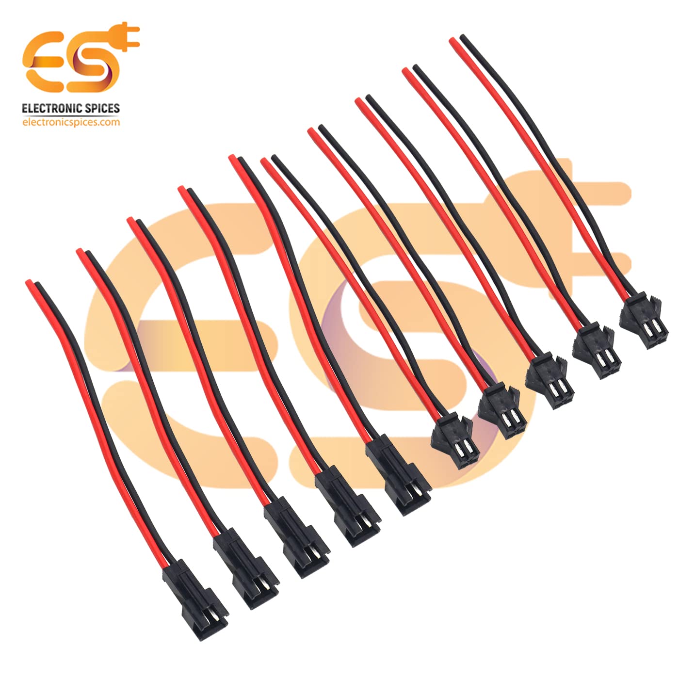 Electronic Spices 2 Pin Sm Jst Wire Connector 2.5mm Pitch Male and