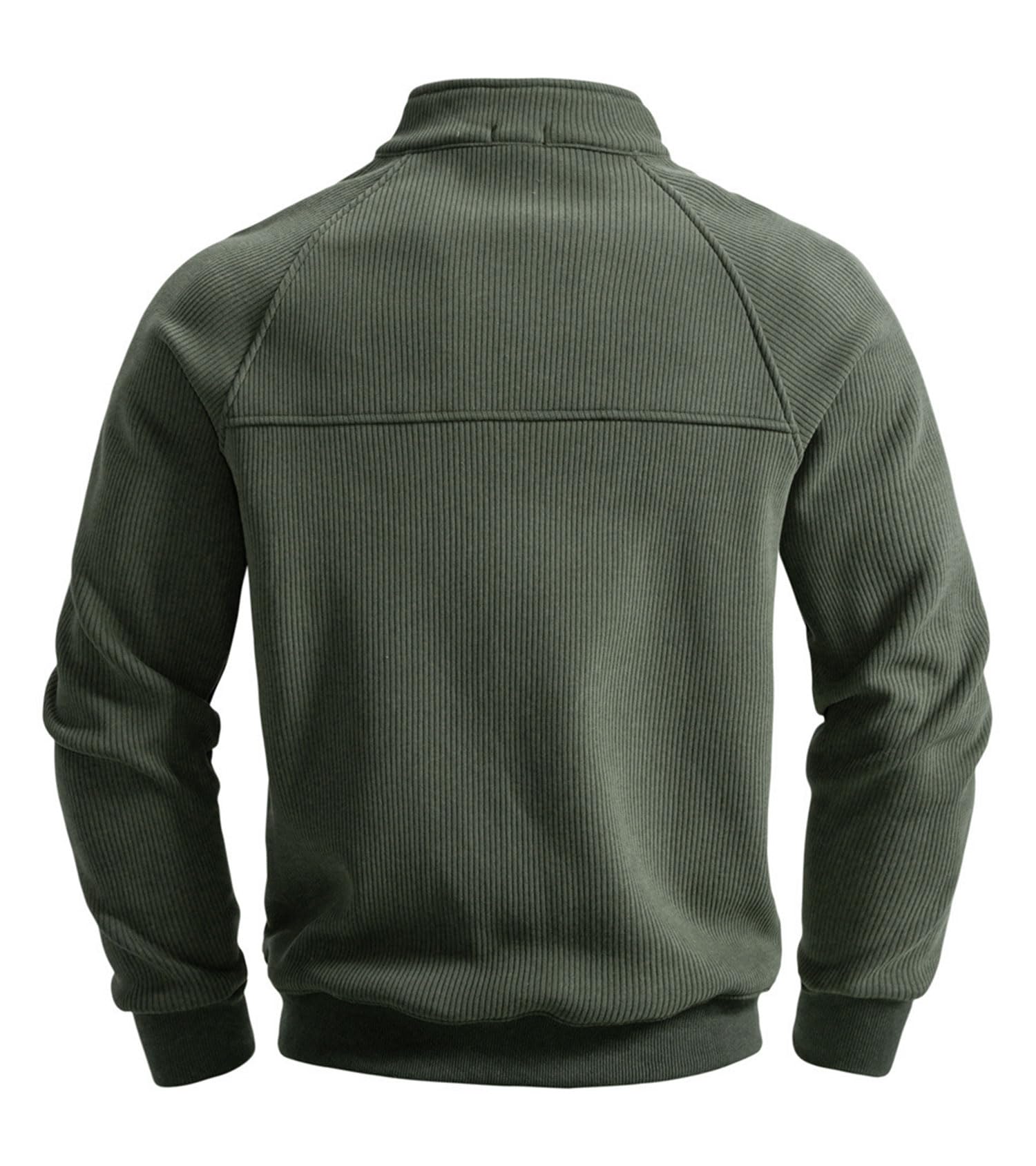 VEVESMUNDO Jersey para hombre, cuello alto, forro cálido, sudadera de punto, jersey de invierno, cuello alto con cremallera en cuartos