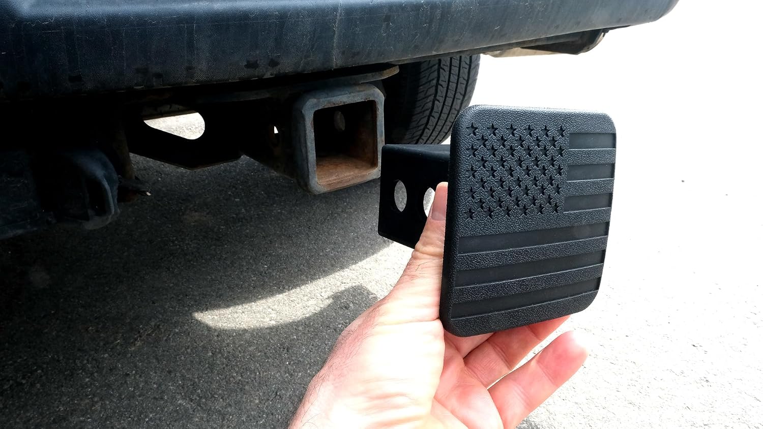 Fits for 2-inch Hitch Cover, American Flag, Trailer Hitch Cover Tube Plug Insert, Car Exterior Accessories, Receiver Tube Hitch Plug, No pin Required