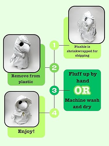 Miniatura 6 de Plague Doctor - Peluche gótico que brilla en la oscuridad de 10 pulgadas  Peluches góticos  Peluches espeluznantes  Peluche de terror blanco con