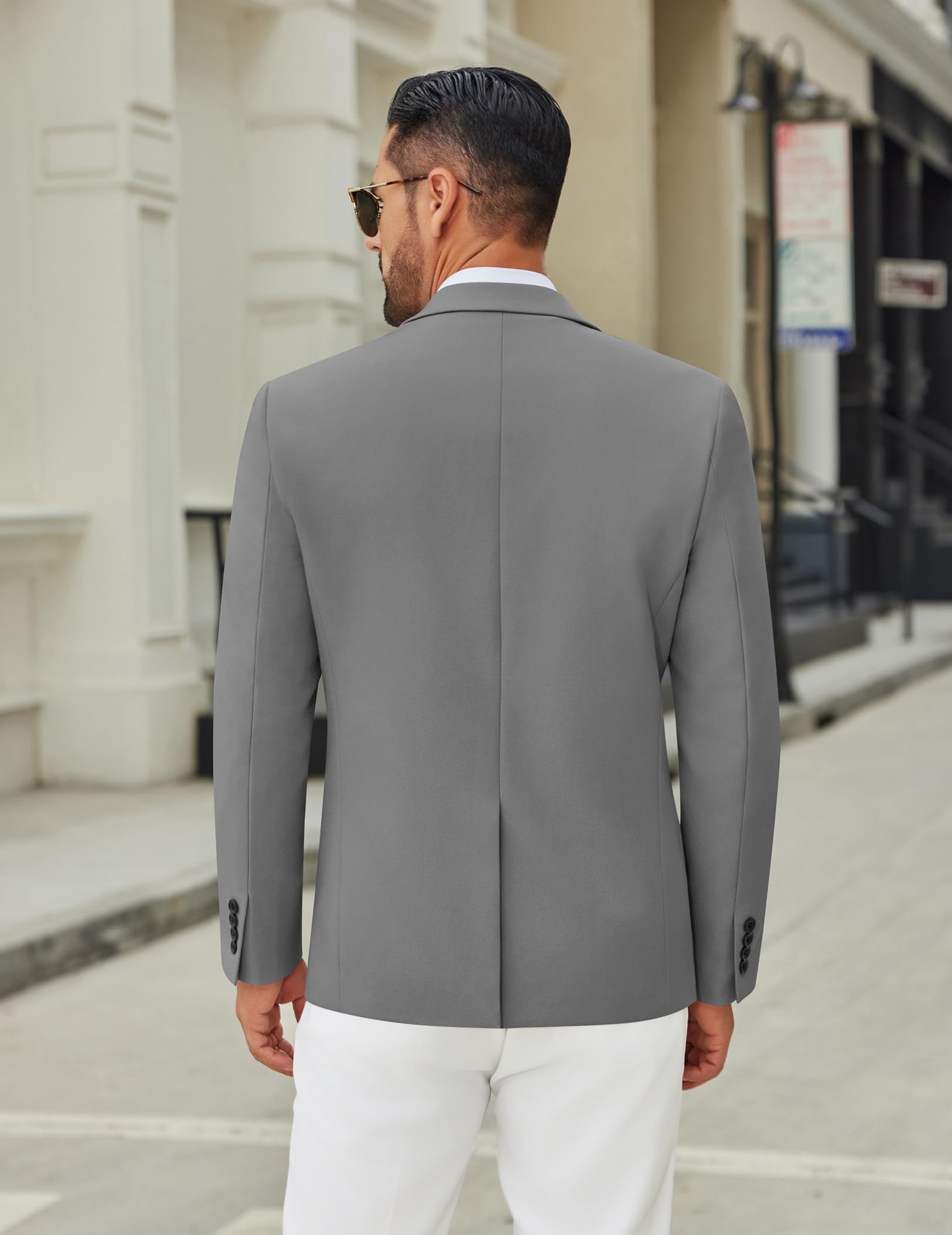 COOFANDY Giacca da uomo casual slim fit due bottoni giacca leggera maglia cappotto sportivo