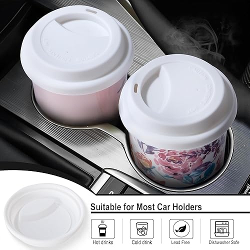 Miniatura 48 de Taza de café de viaje de cerámica, 12 onzas, portátil, taza de viaje con tapa, taza alta de doble pared, vaso para llevar para portavasos de NewDay