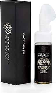 Jabón facial de espuma de té verde Alpha Aura...