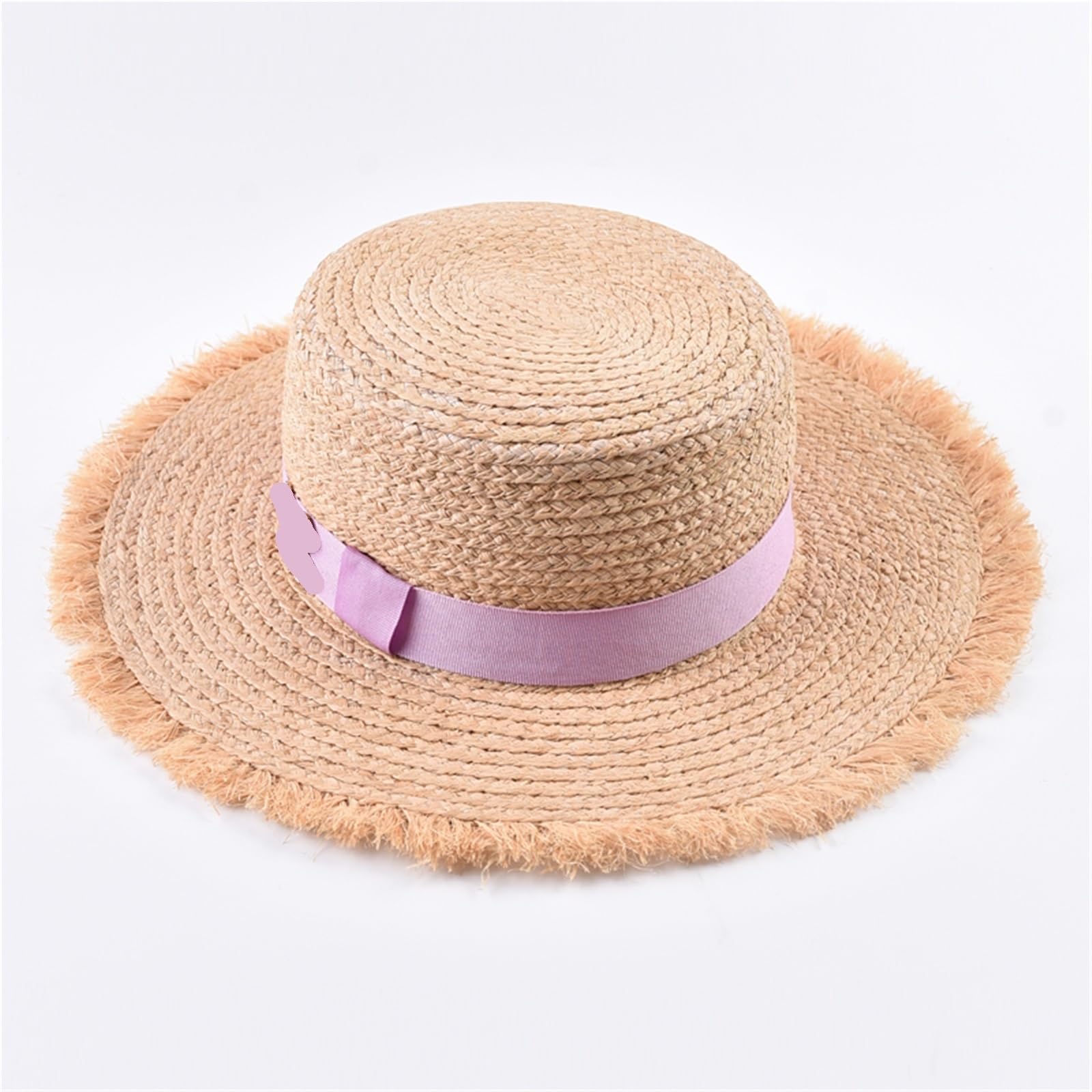 Sombreros de paja de rafia natural para mujer, protección contra el sol al aire libre, vacaciones, playa