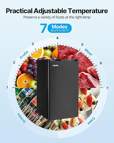 Miniatura 4 de VEVOR Mini refrigerador para dormitorio, refrigerador para el cuidado de la piel de 20 litros con control de temperatura de pantalla táctil, memoria