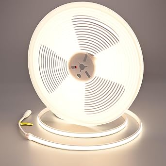 GOMING 24V 32.8ft/10M Neon COB LED Strip Light Natural White 4000K IP67 Waterproof 3120LEDs CRI 93+ 6300lm Uniform Glow Flexible Self-Adhesive LED Tape for DIY Home DecorPower Supply not Included