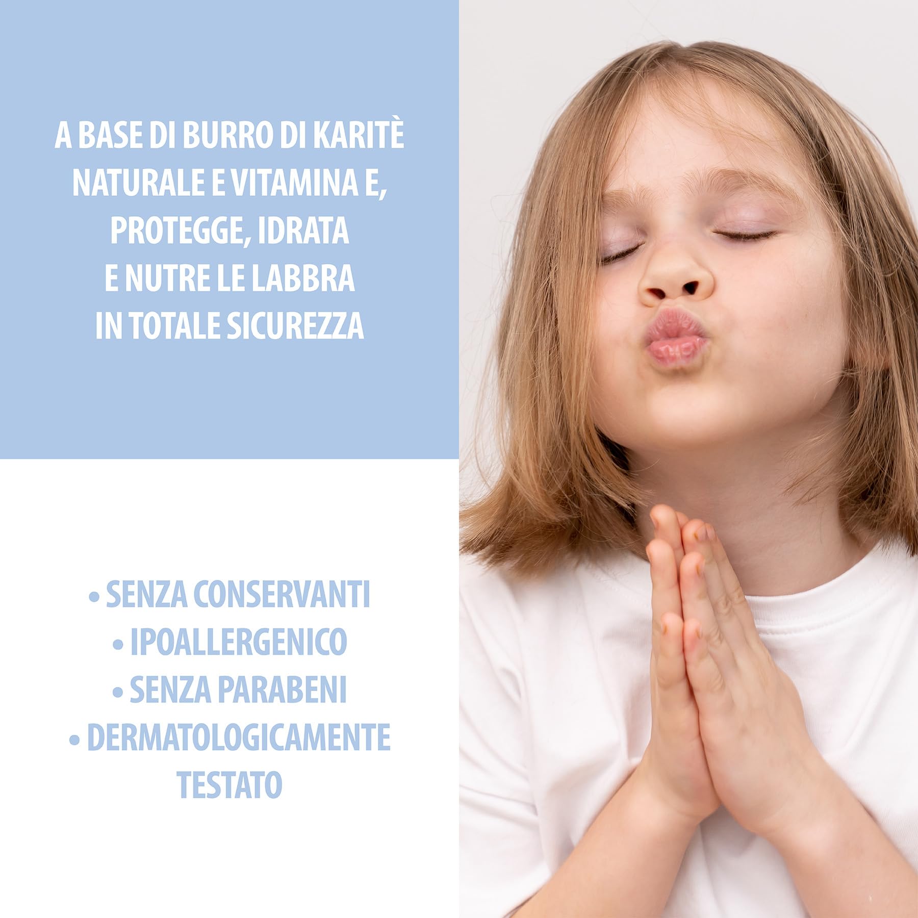 NATURAVERDE Kids -STITCH Burrocacao Vaniglia 5ml, Idratante e Protettivo con SPF 15, Ideale per Bambini