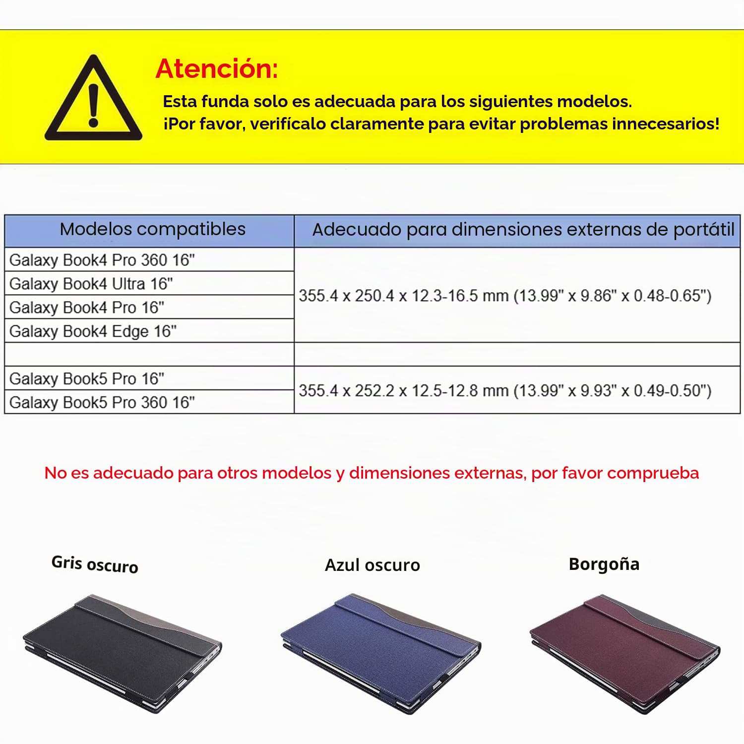 Funda para portátil Samsung Galaxy Book 4/5 Pro 360 y Book4 Ultra y Book 4 Pro/Edge, funda protectora 2 en 1 de piel sintética con soporte para bolígrafo (azul)