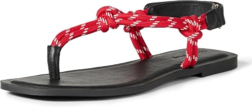 The Drop Women's Charea Rope Sandal, Red Rope, 9