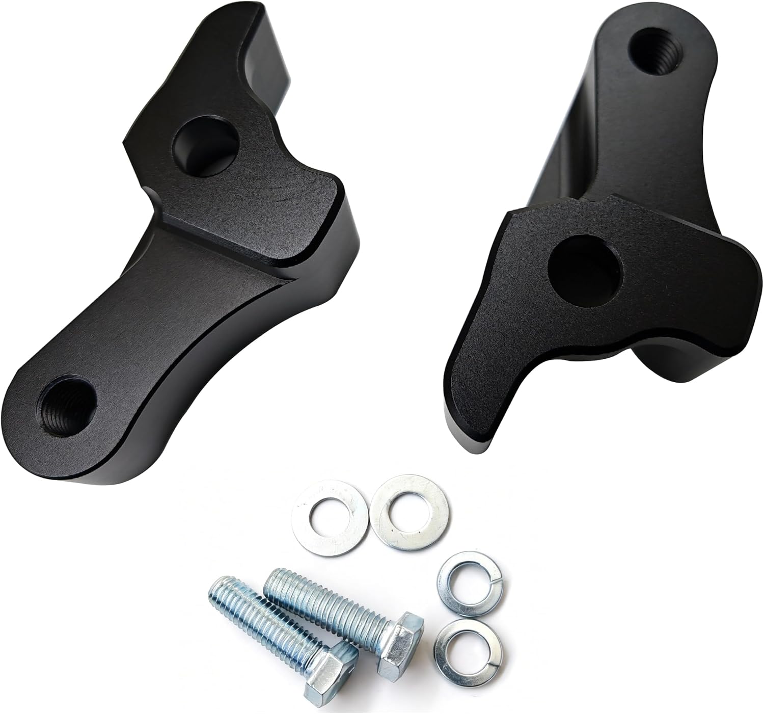 Black 2'' Inch Lowering Links Rear Slam Lowering Blocks For Harley Touring Models Street Glide Road King Electra Glide Road Glide Ultra Limited CVO 2002-2025
