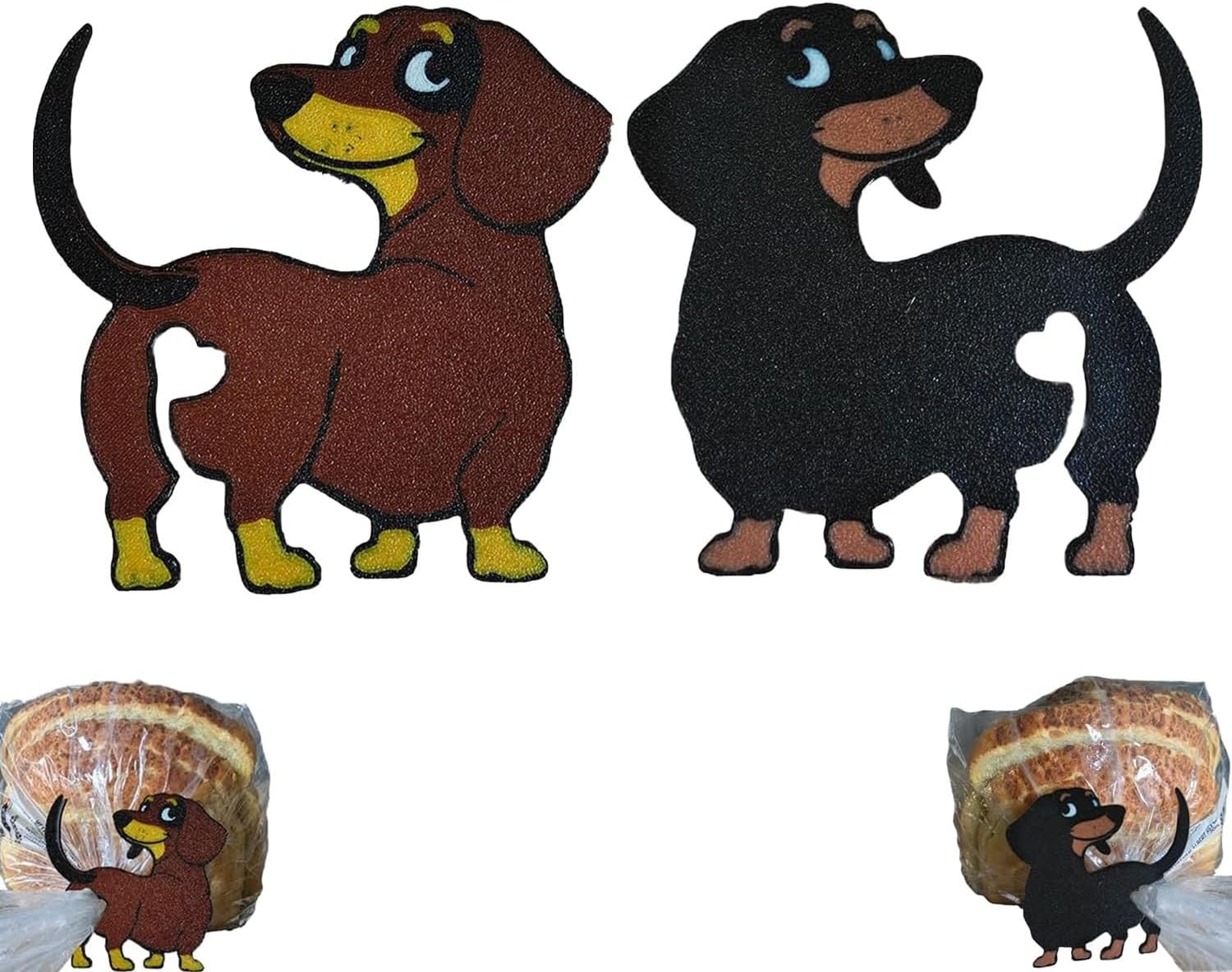 Dachshund Bread Bag Clip, Reusable Food Bag Sealer for Chips, Snack Clips, Food Clips, Cute Dachshund Gifts,Funny Butt Bread Clip for Kitchen Storage (Mix)