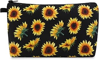 MAGEFY Bolsa de maquillaje de girasol para mu...