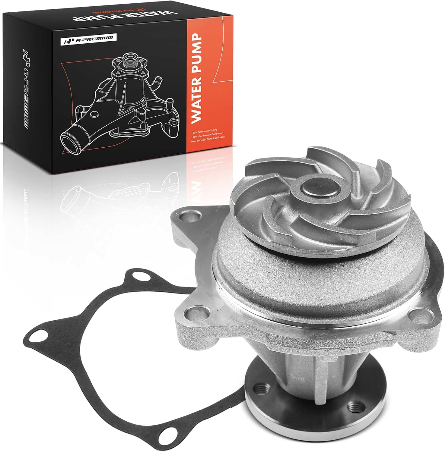 A-Premium Engine Water Pump with Gasket Compatible with Buick Skyhawk Century Chevrolet Beretta Cavalier Corsica LLV Lumina S10 GMC Sonoma Isuzu Oldsmobile Pontiac
