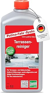 Patina-Fala® Terrassenreiniger 1L – Ideal für Stein-, Beton- und Fliesenbeläge – Entfernt Witterungs- und Fettverschmutzungen mühelos – Made in Germany