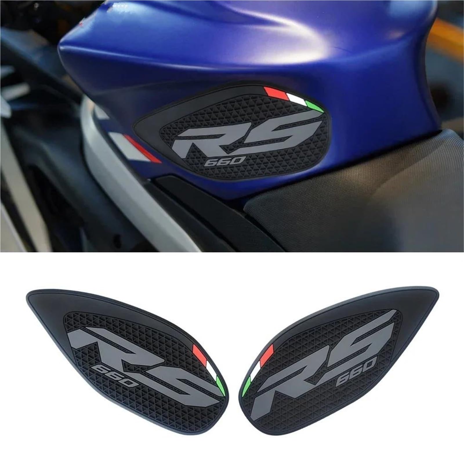 Deposito Protector Pegatin Adhesivo Lateral Para Depósito Combustible Para Aprilia Para Tuono RS660 RS 660 2020-2025 Almohadilla Protectora Tanque Gasolina Moto Tanque Almohadilla