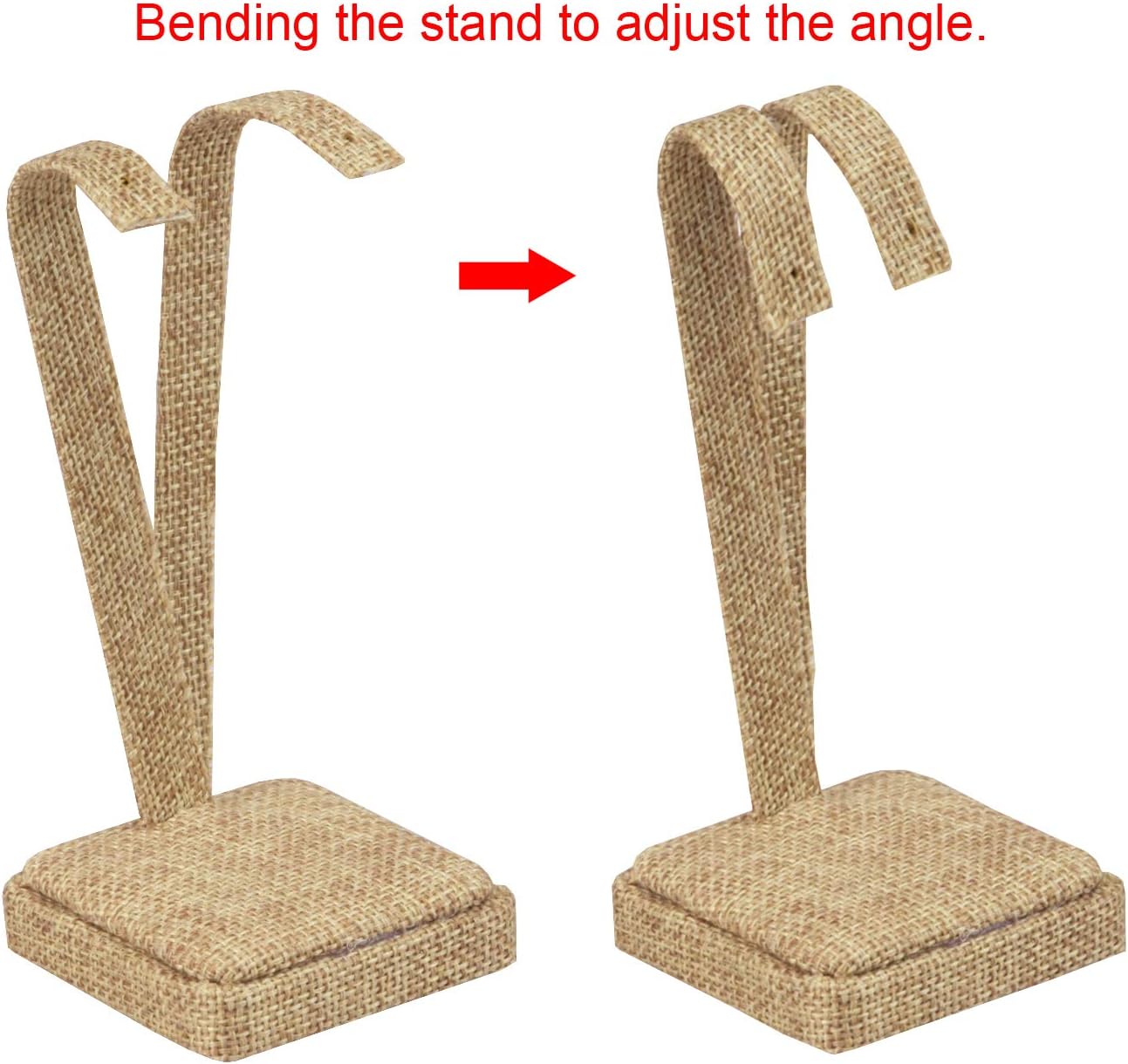 MOOCA 3 Pcs Set Linen Jewelry Stand For Earrings Earring Holder Display Stand Earring Display, 2 1/4"W x 2 1/4"D x 5"H : Clothing, Shoes & Jewelry