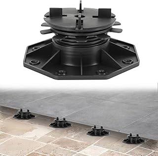 10 Stück Stelzlager Höhenverstellbar, 40-70mm Terrassenlager Neigungsverstellbar, Füße Verstellbar, Plattenlager für Steinplatten, Terrassenplatten, Fliesen, Tragfähigkeit von 300-680kg