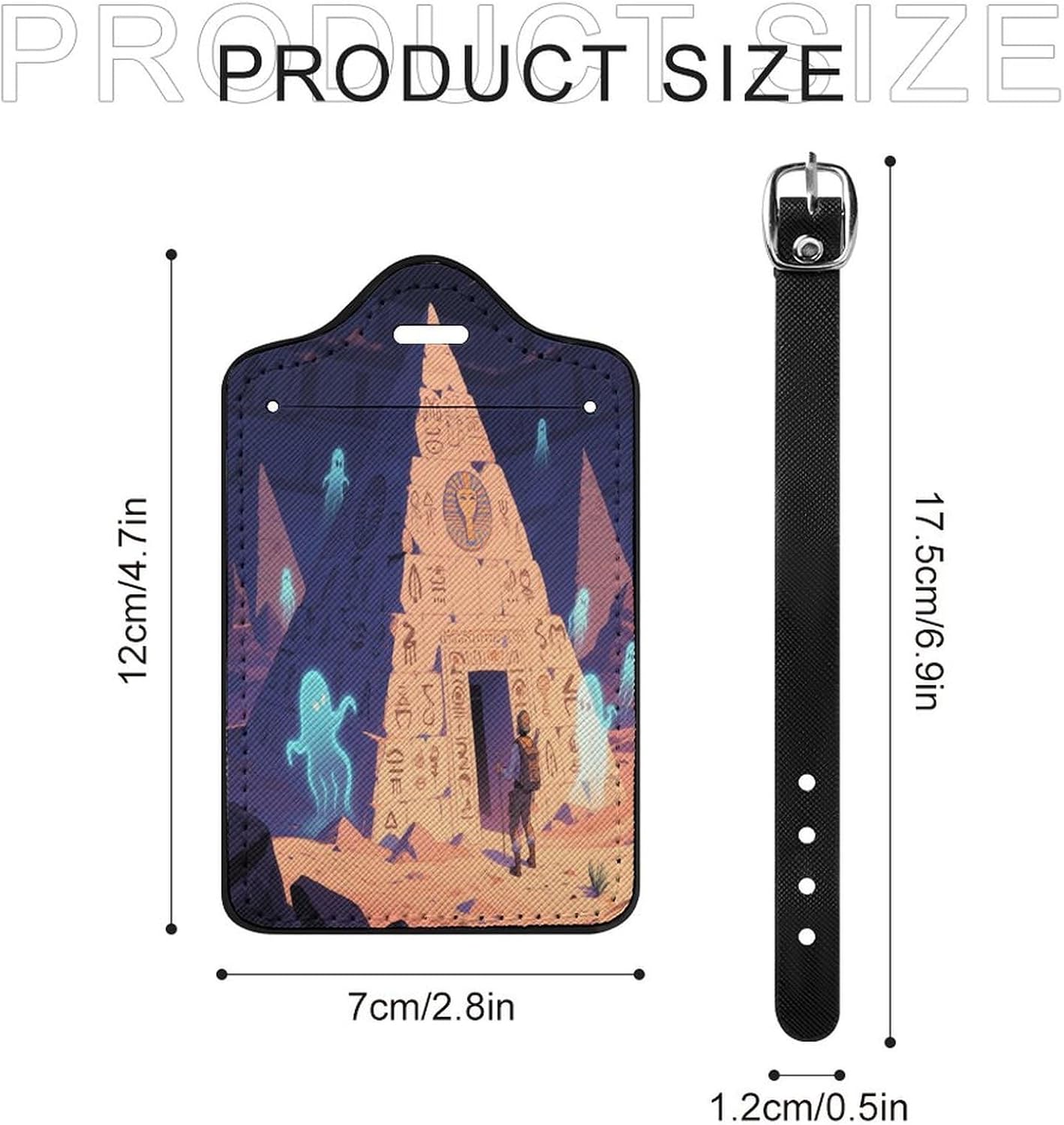 Pyramid Pharaoh PU Leather Luggage Tag for Suitcases image 2